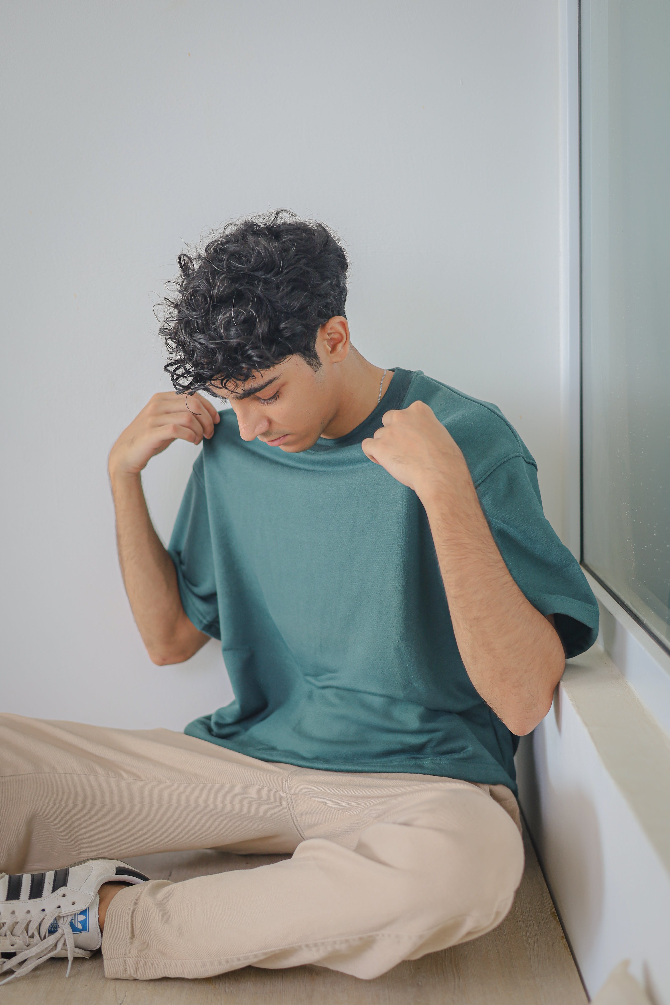 Boxy tee (Unisex) - Bottle Green