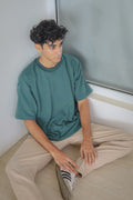 Boxy tee (Unisex) - Bottle Green