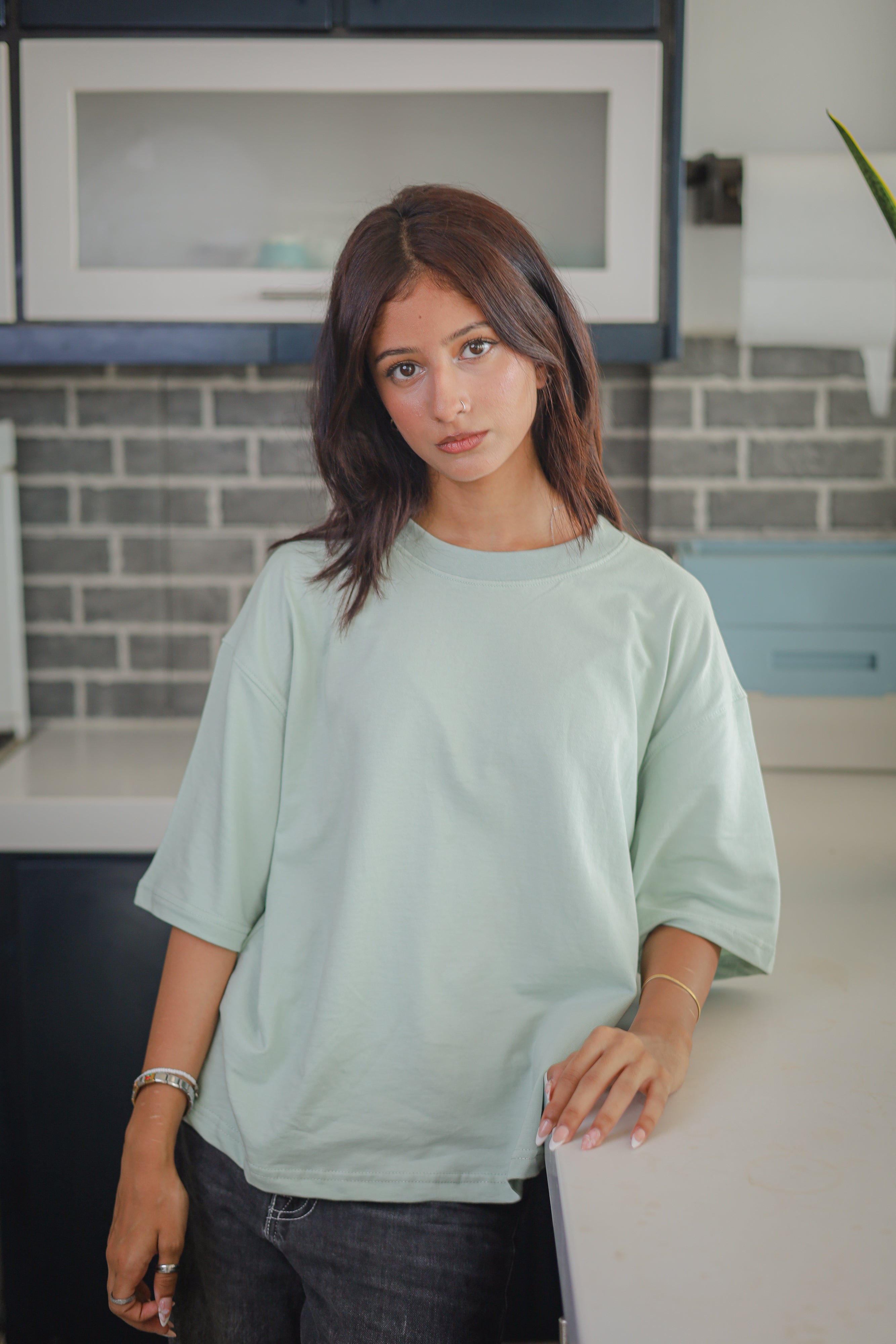 Boxy tee (Unisex) - Pastel Green